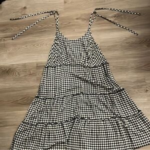 Black and White Gingham Dress As U wish 2X